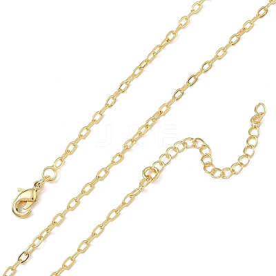 2.2MM Brass Cable Chain Necklaces for Women KK-CBA2293-09G-1
