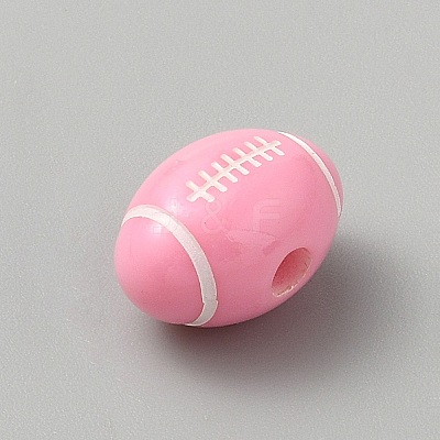 Opaque Acrylic European Beads SACR-CJC0001-34E-1
