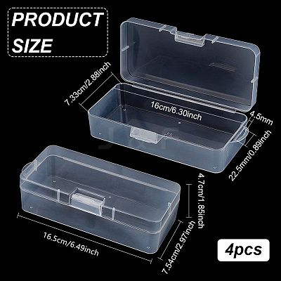 Transparent Plastic Storage Boxes CON-WH0094-35A-1