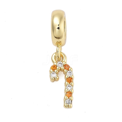 Brass Micro Pave Cubic Zirconia Pendants KK-Q006-60G-1