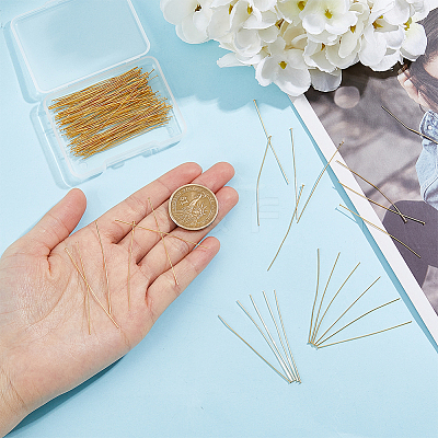 150Pcs Brass Flat Head Pins KK-DC0003-81-1