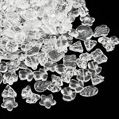 Gradient Color Transparent Glass Beads GLAA-B026-01A-1