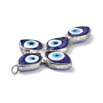 Handmade Evil Eye Lampwork Pendants LAMP-C009-04P-01-1