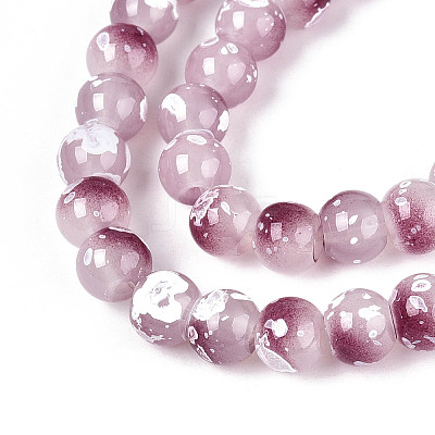 Baking Paint Glass Beads Strands DGLA-N015-6mm-05-1