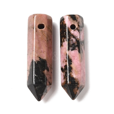 Natural Rhodonite Pointed Pendants G-D460-01S-1