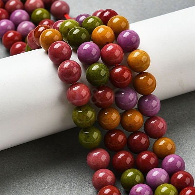 Dyed Natural Malaysia Jade Beads Strands G-G021-02B-18-1