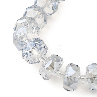 Transparent Electroplate Glass Beads Strands X-EGLA-P062-01A-PL01-1