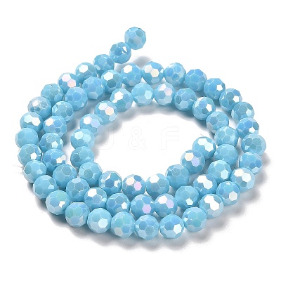 Opaque Glass Beads Stands EGLA-A035-P8mm-B08-1