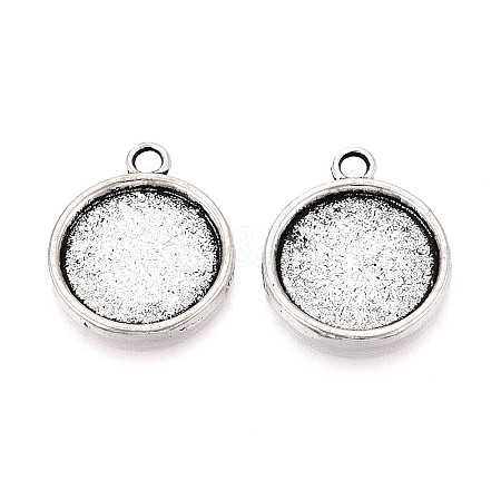 Tibetan Style Alloy Pendant Cabochon Settings PALLOY-N178-13AS-D-1