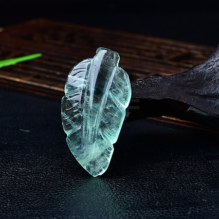 Natural Fluorite Feather Sculpture Display Decorations PW-WG12E25-11-1