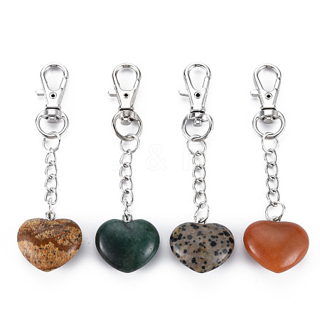 Natural Mixed Gemstone Keychain G-S299-133-1