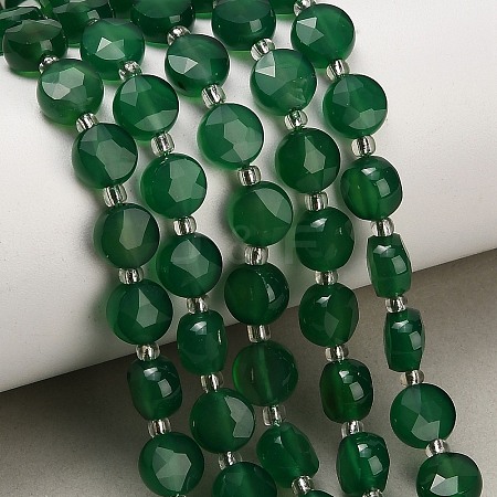 Natural Green Chalcedony Beads Strands GG-NH0004-B01-1