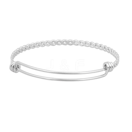 Tarnish Resistant Adjustable 304 Stainless Steel Expandable Bangle Making LS-STAS-I066-01B-1
