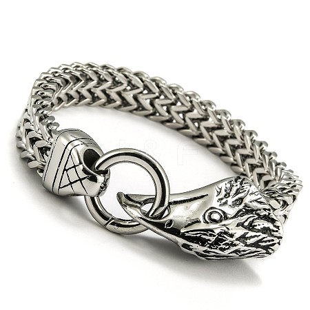 Eagle Viking 304 Stainless Steel Wheat Chain Bracelets for Men FS-WGC8E20-08-1