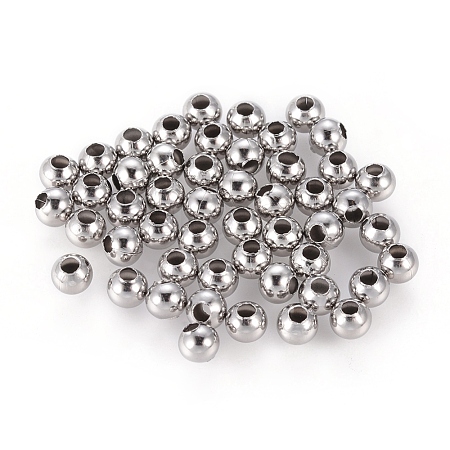 Tarnish Resistant 304 Stainless Steel Hollow Round Seamed Beads STAS-R032-6mm-1