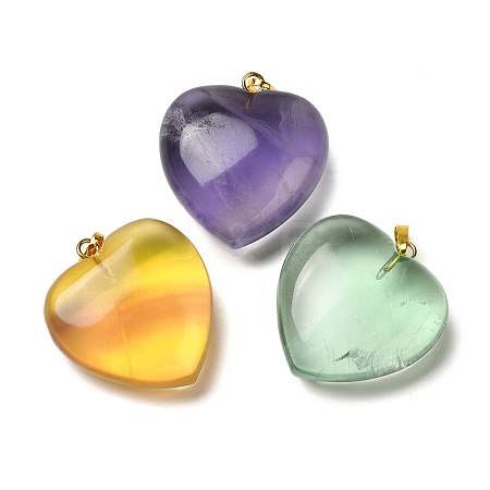 Natural Fluorite Pendants G-C155-02A-G-1