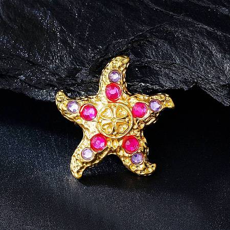 Alloy Rhinestone Brooch LS-JEWB-K027-03G-1