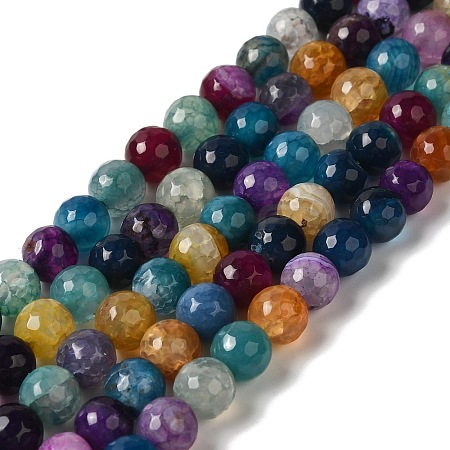 Dyed & Heated Natural Dragon Veins Agate Beads Strands G-P539-A01-20-1