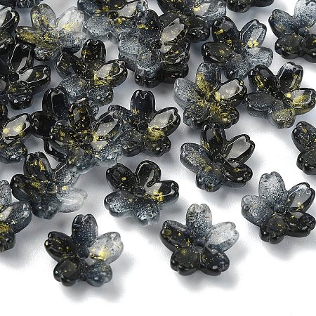 30Pcs Electroplate Transparent Glass Beads GLAA-YW0005-02D-1