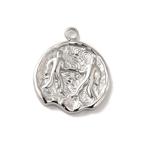 304 Stainless Steel Pendants STAS-B074-08P-05-1