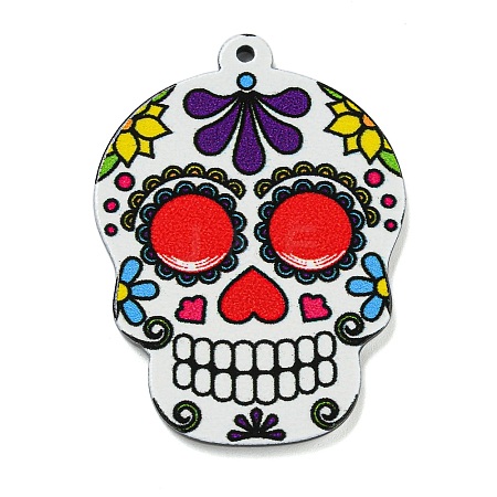 Halloween Theme Printed Acrylic Pendants SACR-F013-02A-1