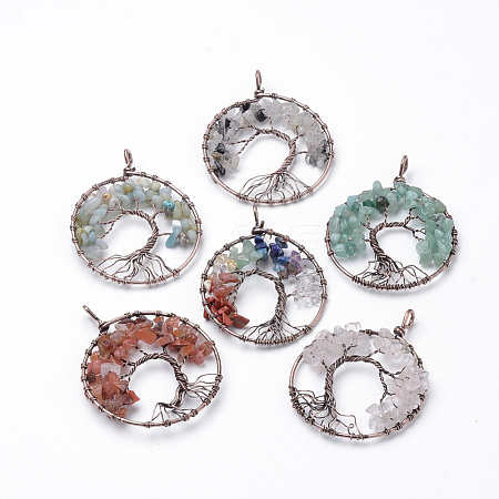 Natural Gemstone Big Pendants G-S271-18-1