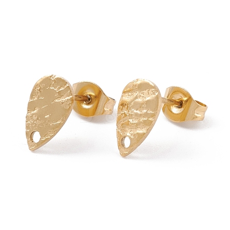 Ion Plating(IP) 304 Stainless Steel Stud Earring Findings X-STAS-L216-47G-1