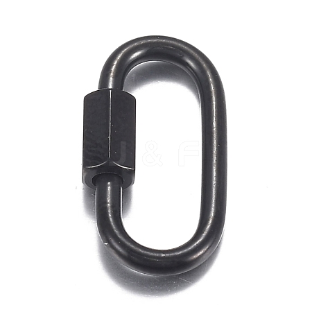 304 Stainless Steel Screw Carabiner Lock Charms STAS-H107-04B-B-1