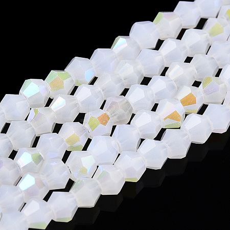 Imitation Jade Electroplate Glass Beads Strands EGLA-A039-J2mm-L06-1