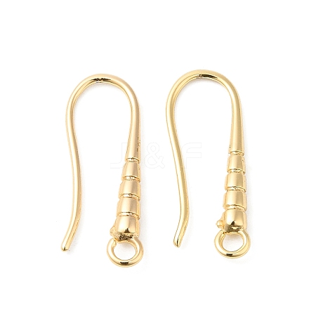 Brass Earring Hooks KK-P234-17G-1