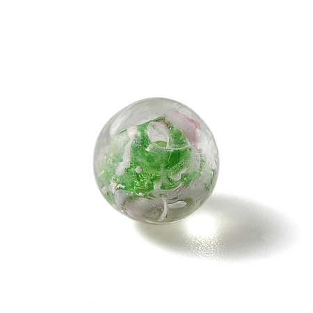 Handmade Silver Foil Glass Lampwork Beads GLAA-WH0036-03D-1