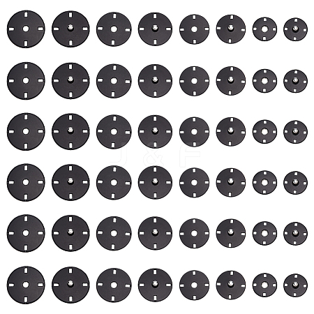 24 Pairs 4 Styles Zinc Alloy Snap Buttons FIND-FG0004-96EB-1