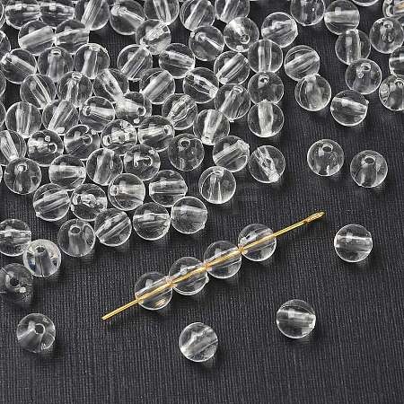 Transparent acrylic beads X-PL526_6MM-1