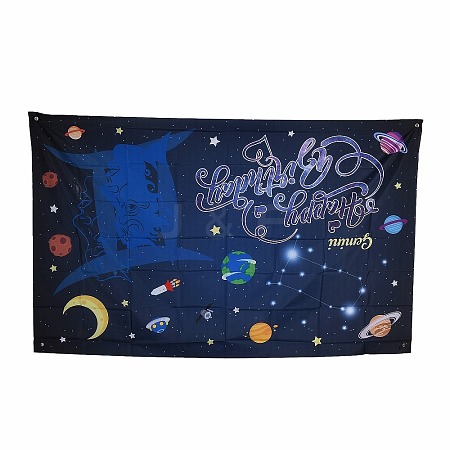 Constellation/Zodiac Sign Polyester Hanging Wall Tapestry AJEW-H108-C02-1