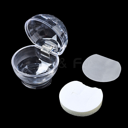 Transparent Plastic Ring Boxes OBOX-WH0011-01B-1