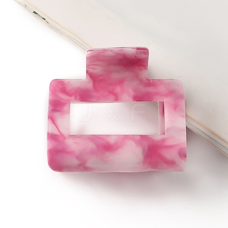 Acrylic Rectangle Claw Hair Clips PW-WG56050-02-1