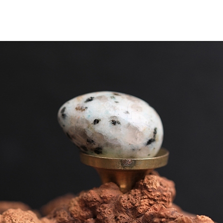 Natural Sesame Jasper Egg Figurines Statues for Home Office Desktop Decoration PW-WG1DC51-18-1