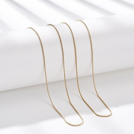 1MM 304 Stainless Steel Serpentine Chain Necklaces for Women Men NJEW-T016-11G-1