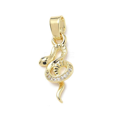 Brass Micro Pave Cubic Zirconia Pendants ZIRC-I356-43G-1