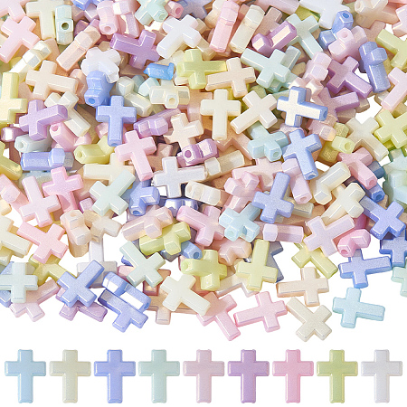 300Pcs Opaque Acrylic Beads SACR-SC0001-60-1