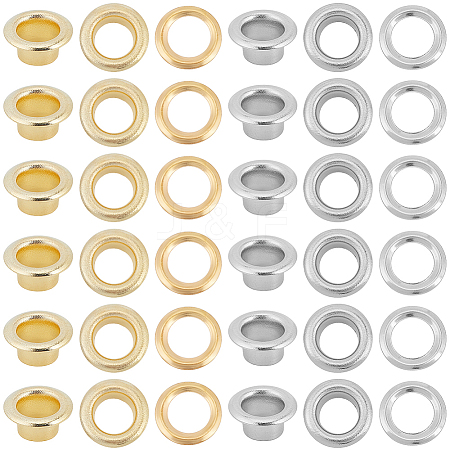 200Pcs 2 Colors Iron Grommet Eyelet Findings IFIN-GF0001-59B-1