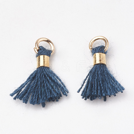Polycotton(Polyester Cotton) Tassel Pendant Decorations FIND-S275-10G-1