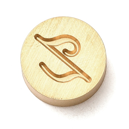 Golden Tone Brass Letter Stamps KK-R005-01Z-1