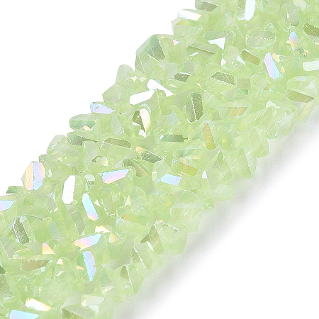 Electroplate Imitation Jade Glass Beads Strands EGLA-Q139-01A-B04-1