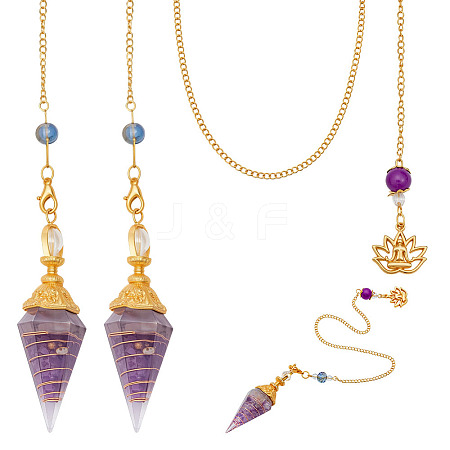 2 Bags Alloy & Iron Dowsing Pendulums AJEW-MA0001-19A-1