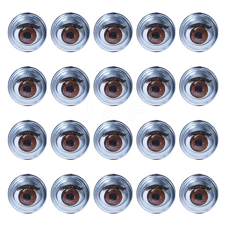 10 Pairs Iron & Plastic Blinkable Craft Eye DIY-GL0005-20B-1