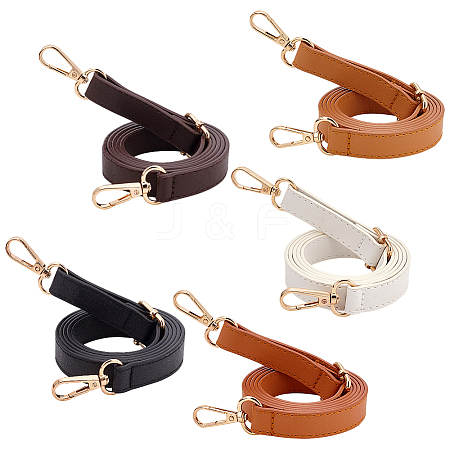   5Pcs 5 Colors Adjustable PU Leather Bag Shoulder Straps FIND-PH0017-08-1