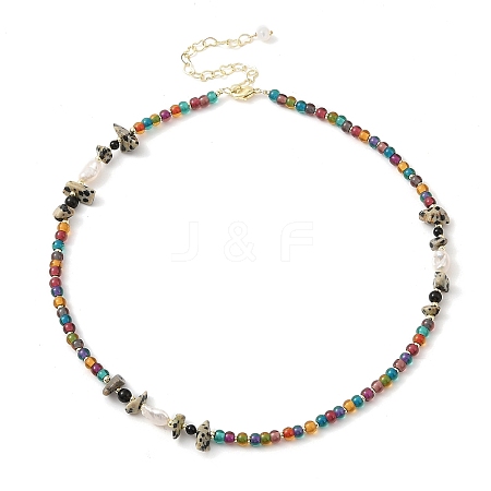 Handmade Lampwork Beaded Necklaces NJEW-L119-02G-1