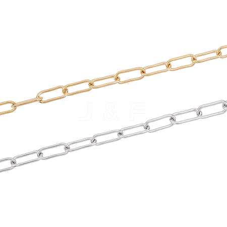 2Pcs 2 Style 304 Stainless Steel Handmade Chains CHS-GA0001-02-1
