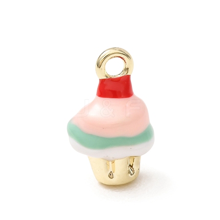 Brass Enamel Pendants KK-CBA260B-14C-G-1